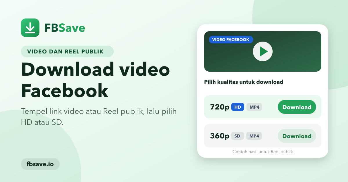 FB downloader untuk unduh video Facebook lewat link